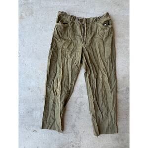 Gitman Bros Italian Cotton Trousers – Olive – Size 36